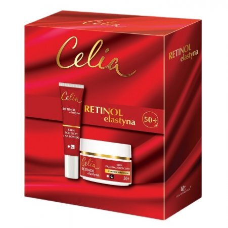 Celia Retinol Elastyna zestaw krem do twarzy 50+ 50ml + krem pod oczy i na powieki 15ml