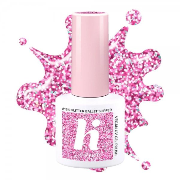 hi hybrid, lakier hybrydowy, #134 Glitter Ballet Slipper, 5ml