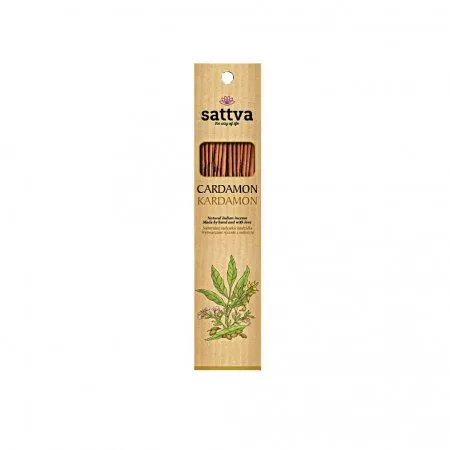 Sattva Natural Indian Incense naturalne indyjskie kadzidełko Kardamon 15szt