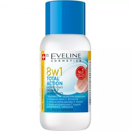 Eveline Nail Therapy Professional, multifunkcyjny ekspresowy zmywacz do paznokci 8w1, 150ml