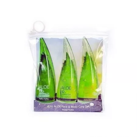 Holika Holika Jeju Aloe, zestaw aloesowych kosmetyków, 3x55ml