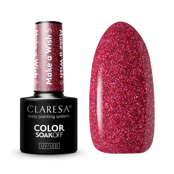 Claresa Color Soak Off UV/LED Make a Wish lakier hybrydowy 5 5g