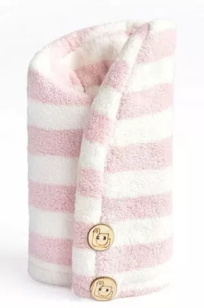 Trust My Sister, ręcznik do włosów z mikrofibry, różowo-biały