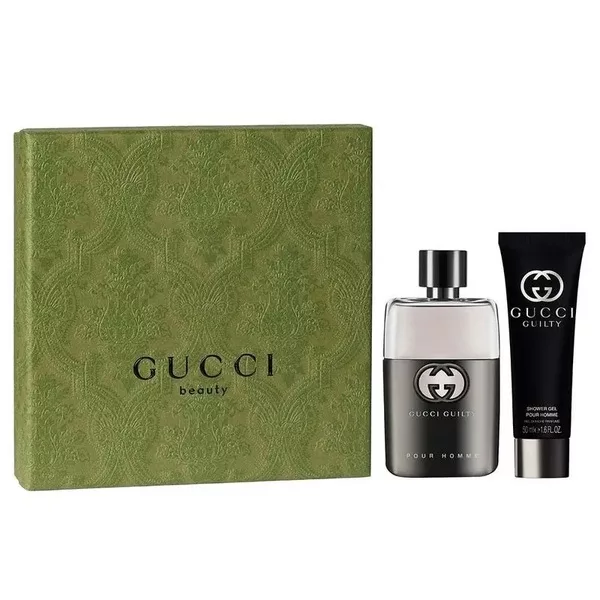 Gucci Guilty Pour Homme zestaw woda toaletowa spray 50ml + żel pod prysznic 50ml (M)