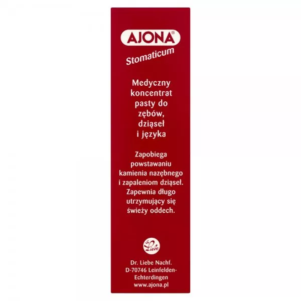 Ajona Stomaticum medyczny koncentrat pasty do zębów dziąseł i języka 6ml