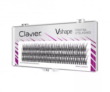 Clavier Vshape Fishtail Eyelashes kępki rzęs 12mm