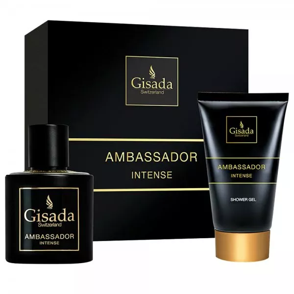 Gisada Ambassador Intense zestaw woda perfumowana spray 50ml + żel pod prysznic 100ml (M)