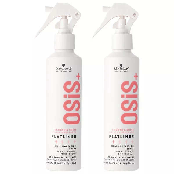 Schwarzkopf OSIS+ Flatliner, termoochronne serum prostujące w sprayu, dwupak, 2x200ml