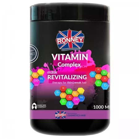 Ronney Professional Mask Vitamin Complex Revitalizing Therapy, Maska rewitalizująca do włosów cienkich i osłabionych 1000ml