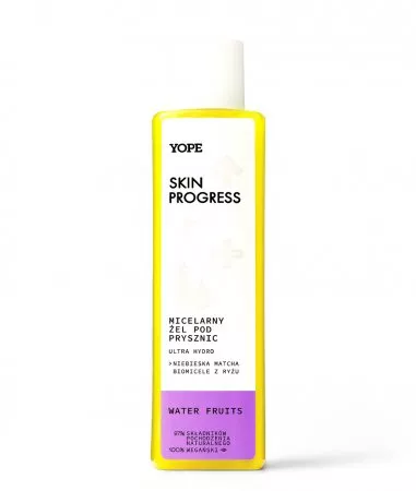 Yope Skin Progress, micerlarny żel pod prysznic, Ultra Hydro - Water Fruits, 200ml