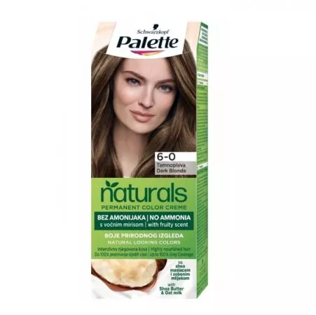 Schwarzkopf Palette Permanent Naturals Color Creme farba do włosów trwale koloryzująca 6-0 Ciemny Blond