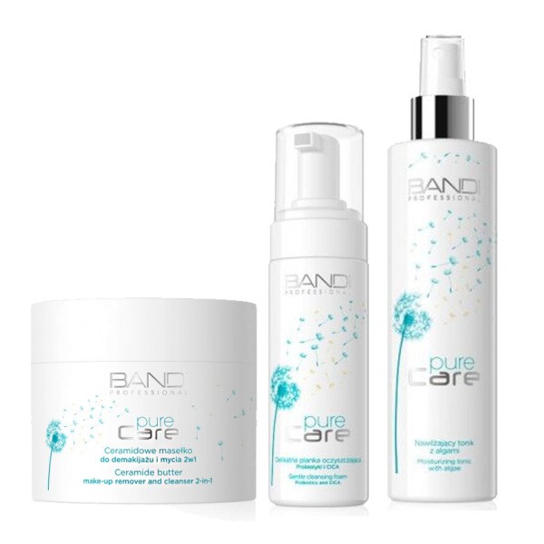 Bandi Pure Care, zestaw do demakijażu, masełko + pianka + tonik
