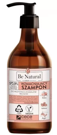 CeCe Be Natural, wzmacniający szampon z olejem kokosowym, arganowym i kofeiną, 270ml