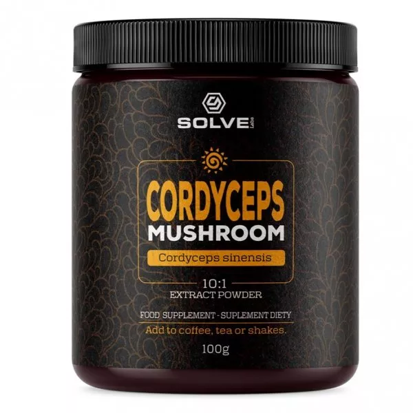 Solve Labs Cordyceps Mushroom suplement diety w proszku 100g