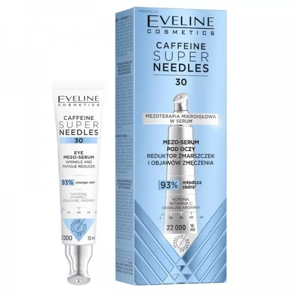 Eveline Cosmetics Caffeine Super Needles 30 mezo-serum pod oczy reduktor zmarszczek i objawów zmęczenia 15ml