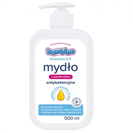 Bambino Rodzina mydło do rąk antybakteryjne, dla dzieci i dorosłych, 500ml