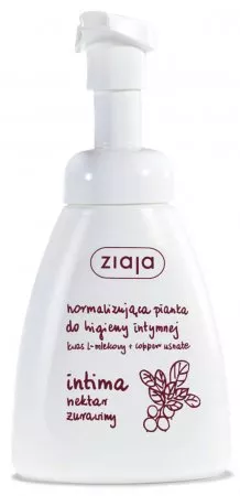 Ziaja Intima, normalizująca pianka do higieny intymnej, nektar żurawiny, 250ml