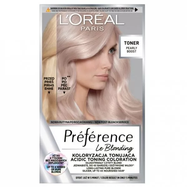 L'Oreal Paris Preference Le Blonding koloryzacja tonizująca do włosów Pearly Boost