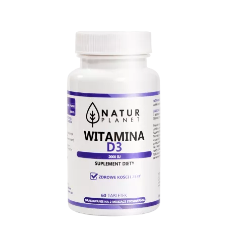 NaturPlanet, Witamina D3 2000 IU, 120tabl.