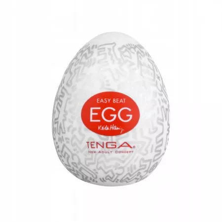Tenga Easy Beat Egg Keith Haring Party jednorazowy masturbator w kształcie jajka