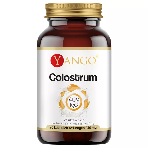 Yango Colostrum 40% IgG suplement diety 90 kapsułek