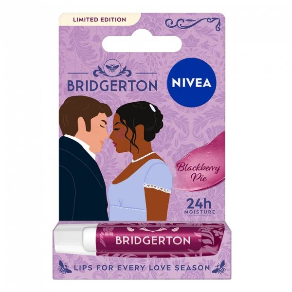 Nivea Bridgerton Edition Kate& Anthony pielęgnująca pomadka do ust Blackberry Pie 4.8g