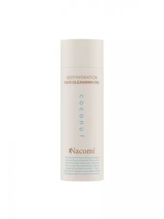 Nacomi Deep hydration, żel do mycia twarzy, kokos, 140ml