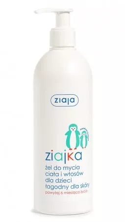 Ziaja Ziajka, żel do mycia ciała i włosów, 400ml