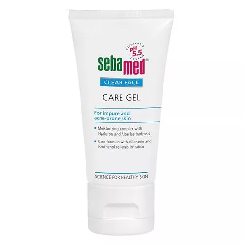 Sebamed Clear Face Care Gel For Impure & Acne-Prone Skin bezalkaliczny żel do twarzy do skóry z problemami trądzikowymi 50ml