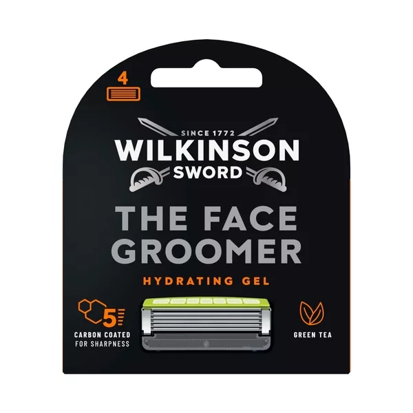 Wilkinson The Face Groomer wkład z 5 ostrzami i żelem nawilżającym 4szt