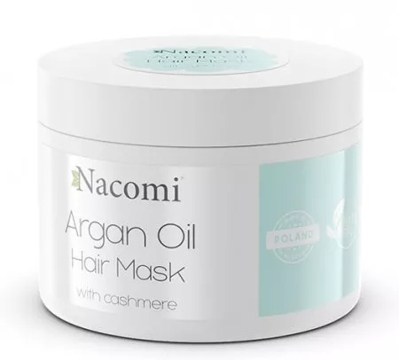 Nacomi, maska do włosów z olejem arganowym i proteinami kaszmiru, 200ml