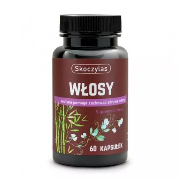 Skoczylas Włosy L-cysteina + biotyna + L-metionina suplement diety 60 kapsułek