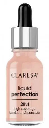 Claresa, 2W1 KOREKTOR I PODKŁAD KRYJĄCY LIQUID PERFECTION 104 NUDE 18g
