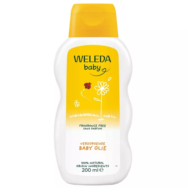 Weleda Baby bezzapachowy olejek do ciała dla niemowląt i dzieci z nagietkiem lekarskim 200ml