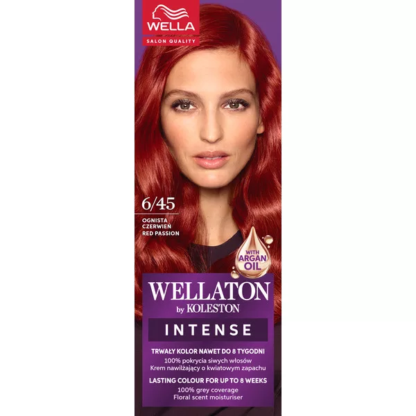 Wella Wellaton, farba do włosów, Ognista Czerwień, 6/45, 100ml