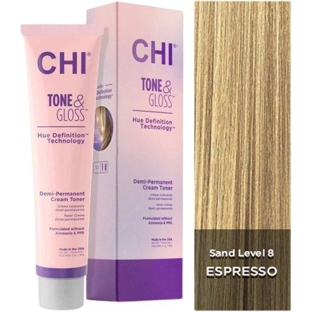 CHI Tone & Gloss, toner do włosów, Espresso, 85g