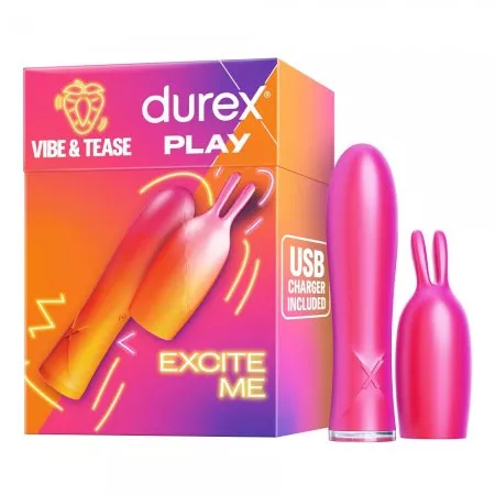 Durex Play Vibe & Tease 2in1 wibrator ze stymulującą końcówką