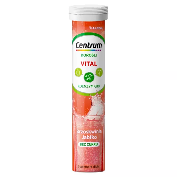 Centrum Vital Dorośli suplement diety brzoskwiniowo-jabłkowy 20 tabletek musujących