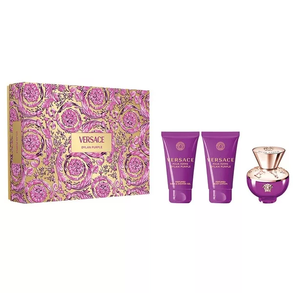 Versace Dylan Purple Pour Femme zestaw woda perfumowana spray 50ml + żel pod prysznic 50ml + balsam do ciała 50ml (W)