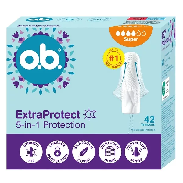 O.B. ExtraProtect Super tampony higieniczne 42 sztuki