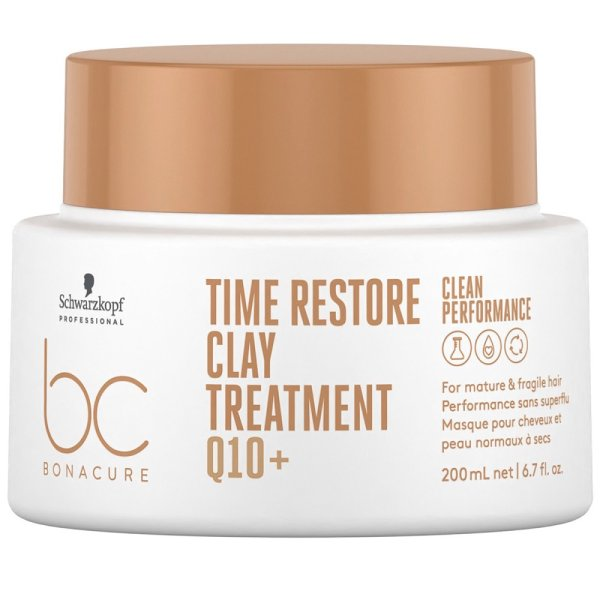 Schwarzkopf BC Time Restore, maska glinkowa do włosów dojrzałych, 200ml