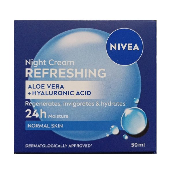 Nivea Night Cream Refreshing odświeżający krem do twarzy na noc 50ml