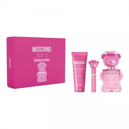 Moschino Toy 2 Bubble Gum zestaw woda toaletowa spray 100ml + balsam do ciała 100ml + woda toaletowa spray 10ml (W)