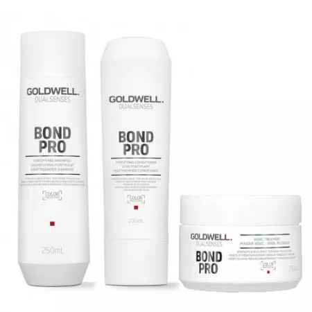Goldwell Dualsenses Bond Pro, zestaw do włosów cienkich i osłabionych, szampon + odżywka + kuracja