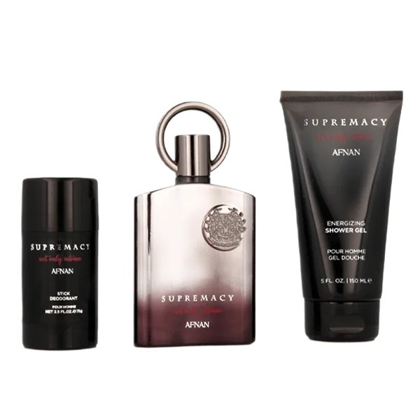 Afnan Supremacy Not Only Intense zestaw ekstrakt perfum spray 100ml + żel pod prysznic 150ml + dezodorant sztyft 75ml (M)
