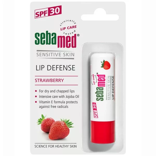 Sebamed Lip Defense SPF30 ochronna pomadka do ust Strawberry 4.8g