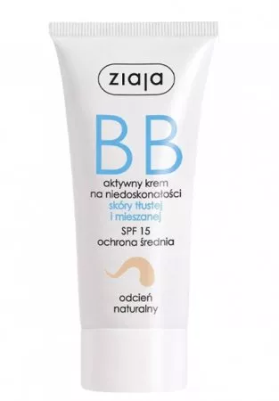 Ziaja, krem BB do skóry tłustej i mieszanej, odcień naturalny, 50ml
