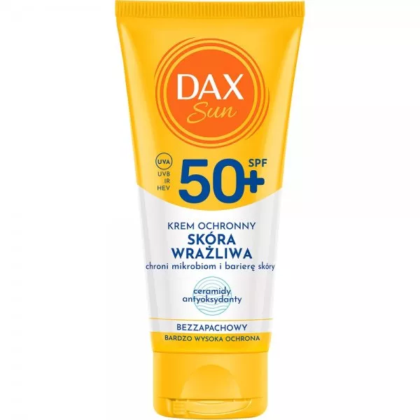 Dax Sun Krem ochronny do twarzy dla skóry wrażliwej SPF50+ 50ml