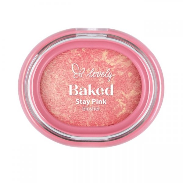 Lovely Stay Pink Baked Blusher wypiekany róż do policzków 04 3.5g