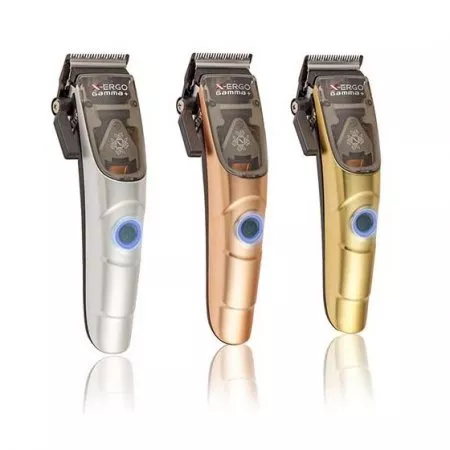 Gamma Piu, maszynka bezprzewodowa X-Ergo, satynowe srebro + dwie extra obudowy